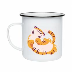 Кружка эмалированная Happy tiger - PrintSalon