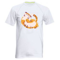 Мужская футболка для спорта Happy tiger - PrintSalon
