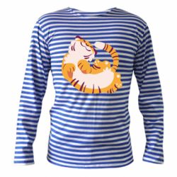 Тельняшка с длинным рукавом Happy tiger - PrintSalon