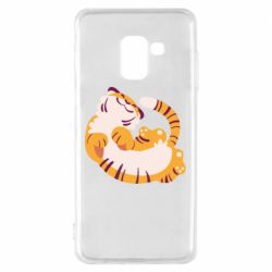 Чехол для Samsung A8 2018 Happy tiger - PrintSalon