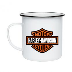 Кружка эмалированная Harley-Davidson logo - PrintSalon