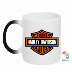 Чашка-хамелеон Harley-Davidson logo - PrintSalon