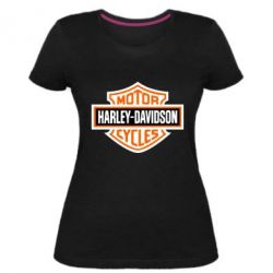 Женская премиум футболка Harley-Davidson logo - PrintSalon