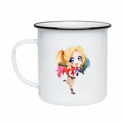 Кружка емальована Harley quinn anime about tits - PrintSalon