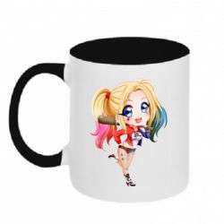 Чашка двокольорова Harley quinn anime about tits