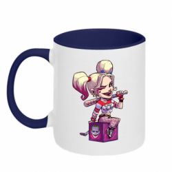 Чашка двухцветная 320ml Harley Quinn1