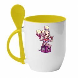 Чашка с ложкой Harley Quinn1 - PrintSalon