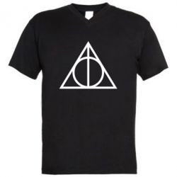 Чоловіча футболка з V-подібним вирізом Harry Potter logo - PrintSalon