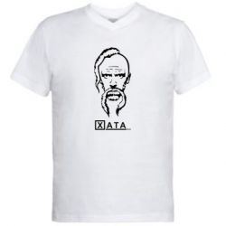 Мужская футболка  с V-образным вырезом Хата - PrintSalon