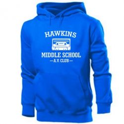 Мужское худи Hawkins middle school - PrintSalon