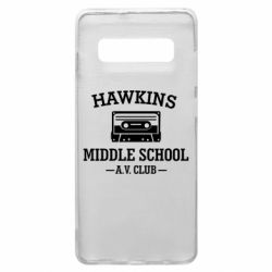Чехол для Samsung S10+ Hawkins middle school - PrintSalon