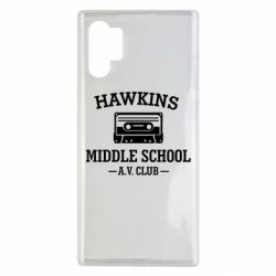 Чехол для Samsung Note 10 Plus Hawkins middle school - PrintSalon