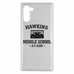 Чехол для Samsung Note 10 Hawkins middle school - PrintSalon