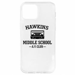 Чехол для iPhone 12 Hawkins middle school - PrintSalon