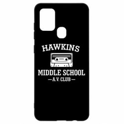 Чехол для Samsung A21s Hawkins middle school - PrintSalon