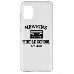 Чехол для Samsung A31 Hawkins middle school - PrintSalon