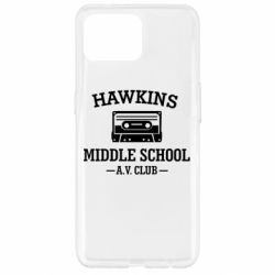 Чехол для Oppo Reno 4 Lite Hawkins middle school-PrintSalon Чехол для Oppo Reno 4 Lite Hawkins middle school