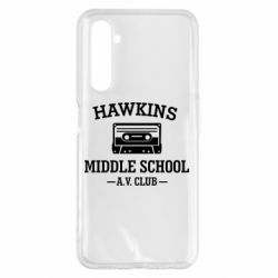 Чехол для Realme 6 Pro Hawkins middle school - PrintSalon