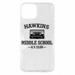 Чехол для iPhone 14 Hawkins middle school - PrintSalon