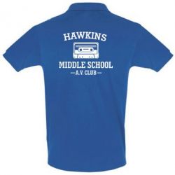 Мужское поло Hawkins middle school - PrintSalon