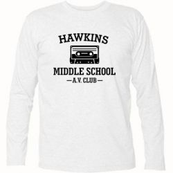 Футболка с длинным рукавом Hawkins middle school - PrintSalon