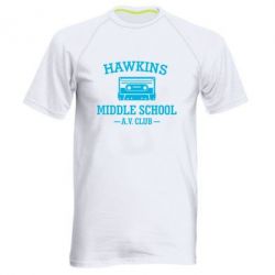 Мужская футболка для спорта Hawkins middle school - PrintSalon