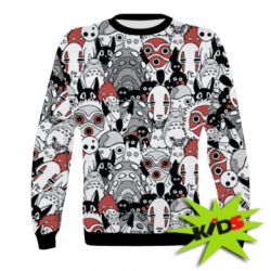 Дитячий 3D світшот Hayao Miyazaki Characters - PrintSalon