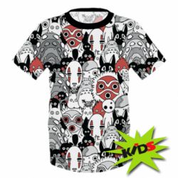 Дитяча 3D футболка Hayao Miyazaki Characters - PrintSalon