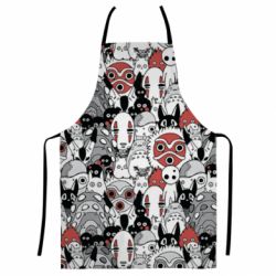 Фартух з 3D принтом Hayao Miyazaki Characters - PrintSalon