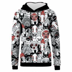 Жіноче 3D худі Hayao Miyazaki Characters-PrintSalon Жіноче 3D худі Hayao Miyazaki Characters