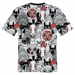 Чоловіча футболка 3D Hayao Miyazaki Characters - PrintSalon