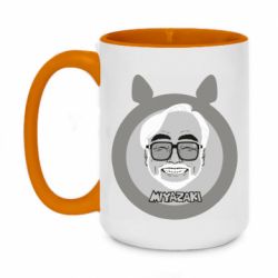 Чашка двухцветная 420ml Hayao miyazaki smile - PrintSalon