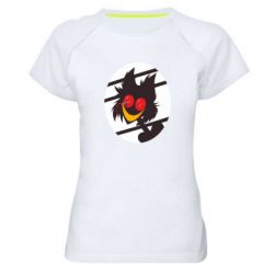 Женская футболка для спорта Hazbin hotel Alastor - PrintSalon