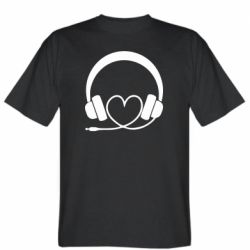 Мужская футболка Stedman Headphones and heart - PrintSalon
