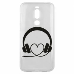 Чехол для Meizu X8 Headphones and heart - PrintSalon