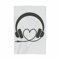 Полотенце с принтом Headphones and heart - PrintSalon