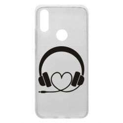 Чехол для Xiaomi Redmi 7 Headphones and heart - PrintSalon