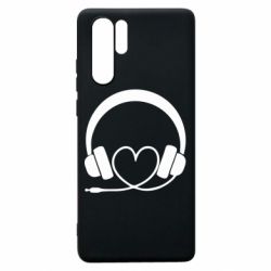 Чехол для Huawei P30 Pro Headphones and heart - PrintSalon