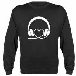 Cвитшот Headphones and heart