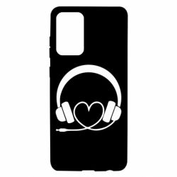 Чехол для Samsung A72 5G Headphones and heart - PrintSalon