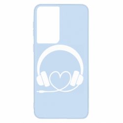 Чехол для Samsung S21 Headphones and heart - PrintSalon