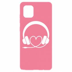 Чехол для Samsung Note 10 Lite Headphones and heart - PrintSalon