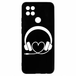 Чехол для Oppo A15s/A15 Headphones and heart - PrintSalon