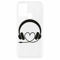 Чехол для Oppo A52/A72/A92 Headphones and heart - PrintSalon