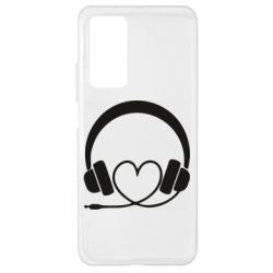 Чехол для Xiaomi Mi 10T/10T Pro Headphones and heart - PrintSalon