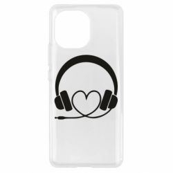 Чехол для Xiaomi Mi11 Headphones and heart - PrintSalon