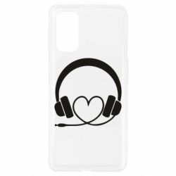 Чехол для Realme 7 Pro Headphones and heart - PrintSalon