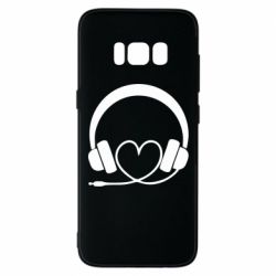 Чехол для Samsung S8 Headphones and heart - PrintSalon