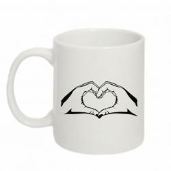 Чашка 320ml Heart from hands - PrintSalon