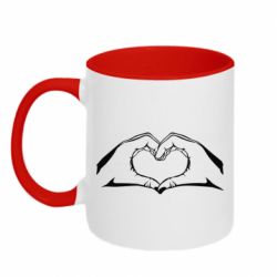 Чашка двокольорова Heart from hands